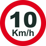 4 Placas De Sinalização | Limite De Velocidade 10km | 40x40