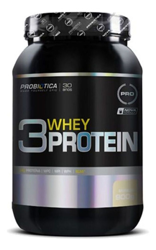 Whey Protein 3w Nova Formula - 900g - Baunilha - Probiótica