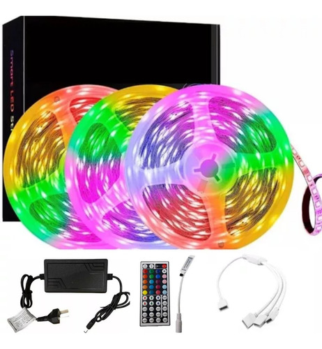  Ki Tiras Led Rgb 5050 15 Metros Control 44 Teclas Gamer 