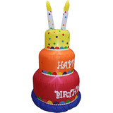 Inflable Pastel Gigante Cumpleanos Fiesta Decoracion Jardin 