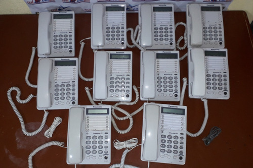 3 Teléfonos Panasonic Kx-ts108 Con Altavoz Y Memorias Rapida