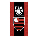 Toalha De Banho Do Flamengo Aveludada Torcedor Time Praia Cor Rubro Negro Brasão Flamengo