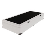 Cama Box Com Baú Solteiro Branca Comfort Prime 78x188