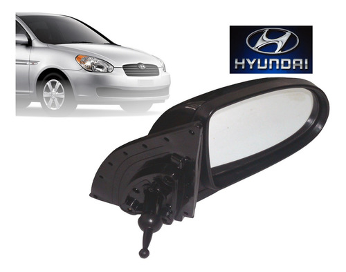 Retrovisor Manual Derecho Para Hyundai Accent Gls Foto 2