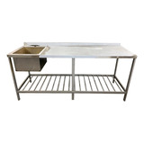 Mesa Con Bacha Acero Inox