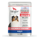 Pouch Sieger Perro Salmon & Chicken X 100g 12 Unidades