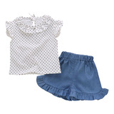 Conjuntos De 2 Piezas De Blusas Y Faldas Para Niñas