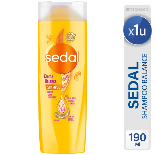 Shampoo Sedal Balance Con Keratina Y Vitamina - Mejor Precio