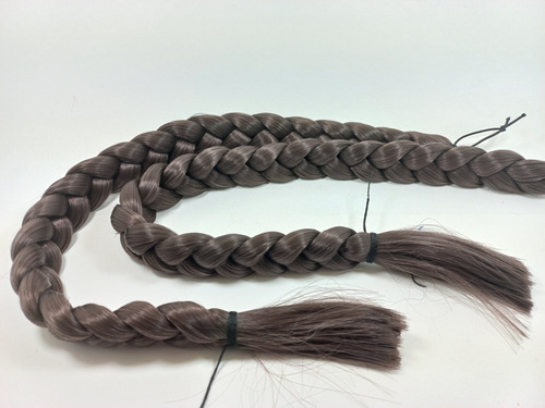 Par De Trenzas Cabello Sintético 55 Cm Color Castaño 