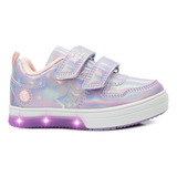 Tenis Luces Niña Bubble Gummers Sowi Moda Color Lila 15-21