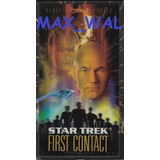 Star Trek First Contact Vhs Patrick Stewart Caja Completa