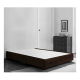 Base Nick Queen Size Suede Chocolate Muebles Base Box Pieza