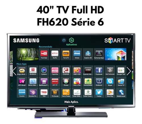 Tv Smart Samsung 40 Polegadas Fullhd 2 Hdmi 1 Usb E Wifi