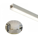 Canaleta Led Sobrepor 10x10mm P/ Fita Led 2m Alumínio