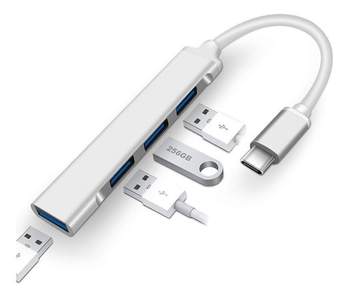 Adaptador Tipo C Múltiple Hub Usb 5 En 1 / Win / Celular Pc