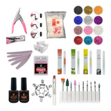 Kit Manicure Gel Unhas Top Coat Primer Lixa Bloc Encapsulado