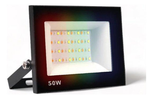 Refletor Led Smd 50w Rgb Com Controle