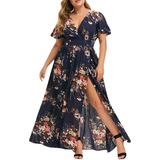 Vestidos Para Dama Floreado Talla Extra De Fiesta Elegantes