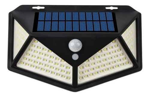 Lampara De Panel Solar Para Exteriores De 100 Led Y Sensor