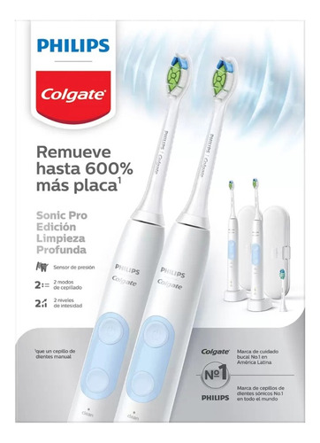 Cepillo De Dientes Eléctrico Sonicpro 40 De 2 Piezas Colgate