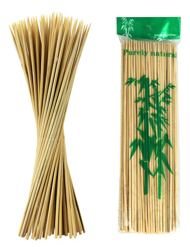 90 Palillos De Bambu Cocina Brochetas 25 Cm