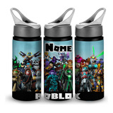 Squeeze Com Bico Personalizada Roblox Nome Em Alumínio 600ml