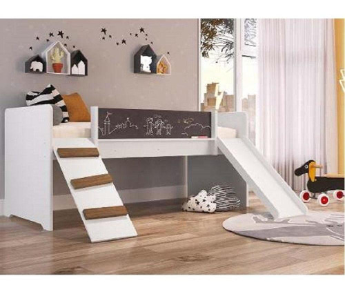 Cama Playground Com Escorregador E Rampa Completa Móveis