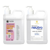 Shampoo Neutro Y Crema De Enjuague  X 2 Litros Con Valvula