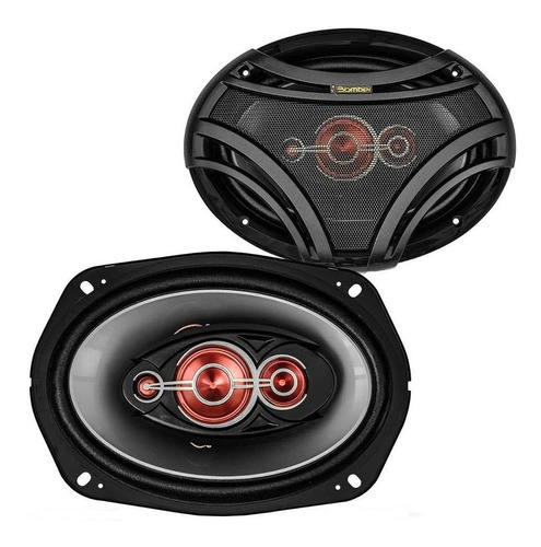 Parlantes 6x9 Bomber Upgrade 125 Rms Cuatriaxiales 4 Vias