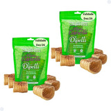 2 Mordedor Natural 9 Traquéia Bovina Dipetti Mini Canolli