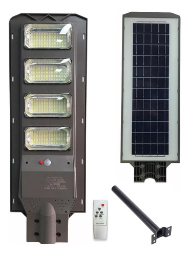 Lampara Luminaria Solar 200w Led Control Sensor Y Soporte