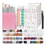 Juego De Pinceles Nail Art, Fandamei Nail Design Kit, Nail A