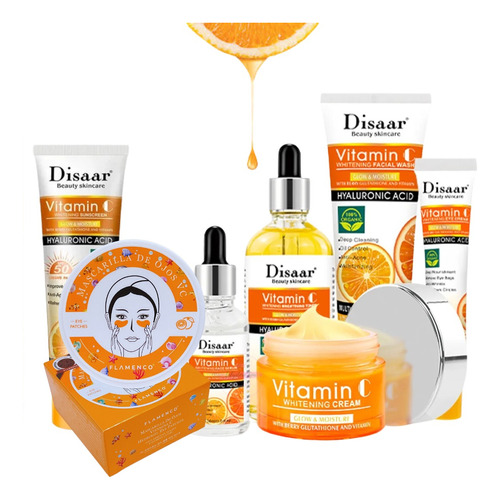 Set Cuidado Facial Limpiador Serum Tónico Crema Vitamina C