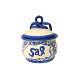 Porta Sal Saleiro Pote Decorativo Em Cerâmica Cozinha Casa
