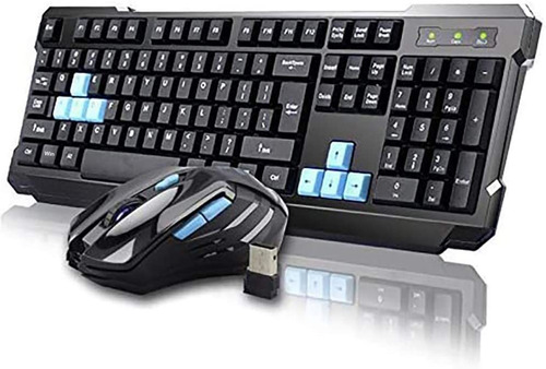 Mouse Y Teclado Gamer Inalambrico De Pc, Control Dpi | Ne...