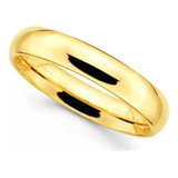 Alianca De Casamento Ouro 4mm Banhada 18k Anatômica