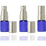 Grand Parfums Mini Cobalt Blue Botellas De Spray De Vidrio, 