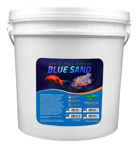 Areia Azul Mbreda Blue Sand 25kg Para Aquários E Decoração