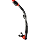 Snorkel Tubo Respirador Supernova Dry Silicone Dupla Válvula Cor Preto/vermelho