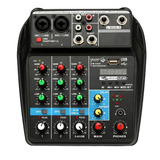 Consola De Mezcla De Sonido Tu04 Bt Grabar 5v 2a Phantom Pow