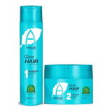 Shampoo E Máscara Glow Hair Kit 2 Passos Manutenção Adlux