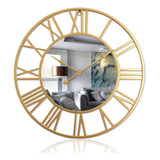 Lsoiup Reloj De Pared Moderno Con Espejo Grande, Decoracion