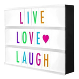 Cartel Luminoso Led Letras Negras + Colores + Emojis Lightbox Usb 32x23 A4 Ohmyshop