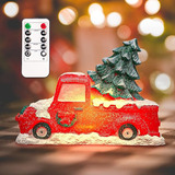 Impress Life Camioneta Roja Con Arbol De Navidad Velas Sin C