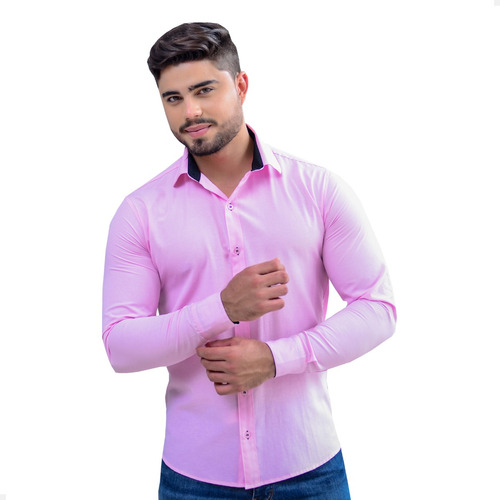 Camisa Masculina Social Branca Manga Longa Slim Exclusiva