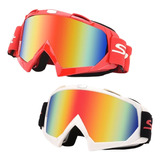 Googles Para Motocross Gafas Táctico Lentes Luz Azul 2piezas