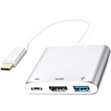 Cabo Adaptador Tipo C Para Hdmi 4k Usb 3.0 Hub Mac Type-c