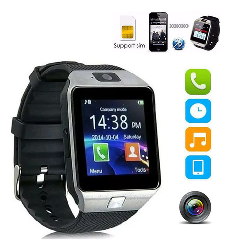 Smartwatch Dz09 Con Tarjeta Sim Y Cámara Para Android Ios #e