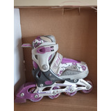 Patines Lineales Niña + Casco Protector