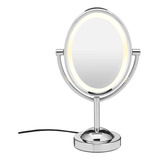 Conair Espejo Ovalado De Dos Caras Con Luz Para Maquillaje .
